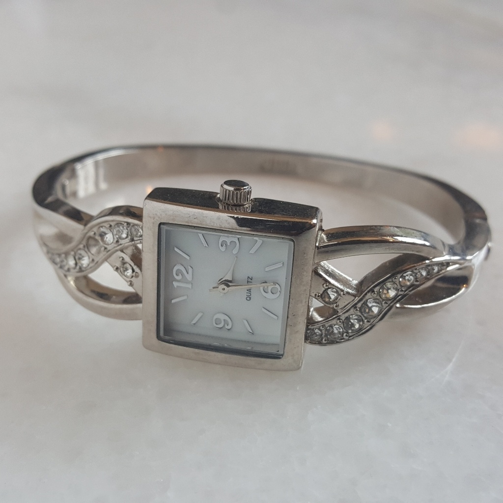 Square Silver Bracelet Watch